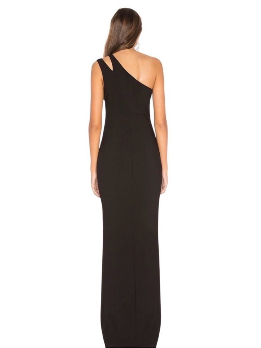Likely Roxy Gown in Black Asymmetrical One-Shoulder High Side Slit Size 2 - Picture 2 of 8
